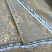 Mint & Khaki Jacquard Woven Upholstery - 2-Yard Roll End