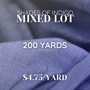 200-Yard Mixed Lot: 8 x 25-Yard Lots Indigo Denim