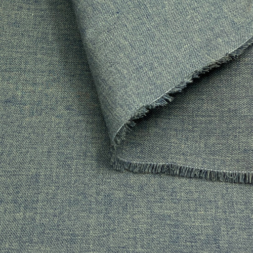 Moss Heathered Suiting - Cotton/Acrylic, 2x2 Twill