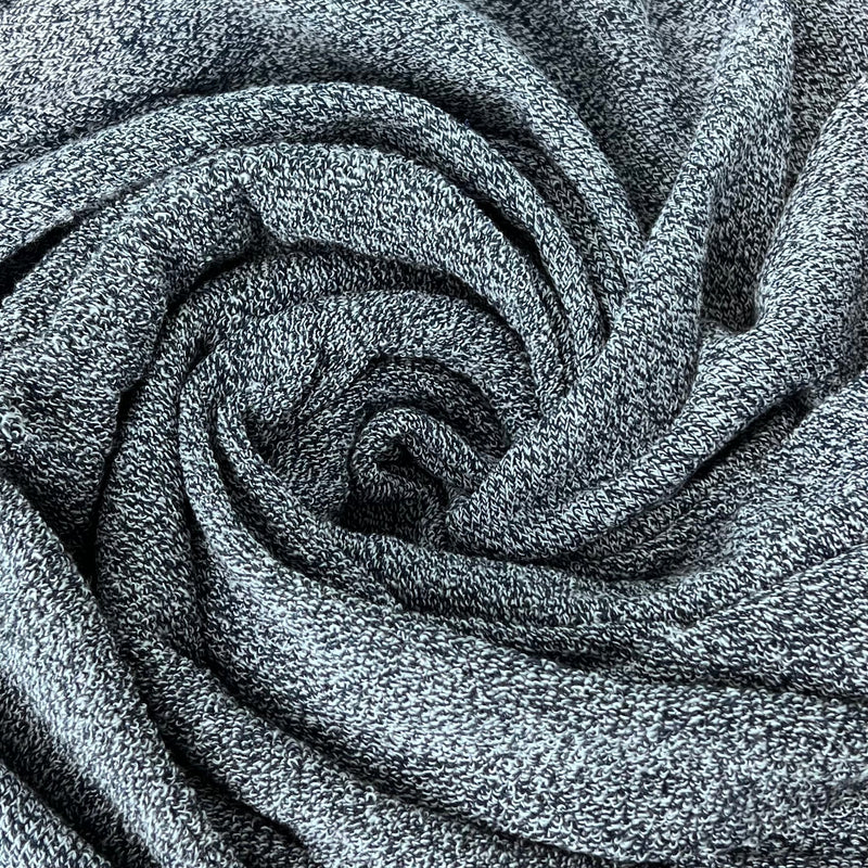 Navy Heather | 10 Yard Lot – 16 oz Nantucket Loop French Terry Knit – Made in USA | SKU 7250A #S217