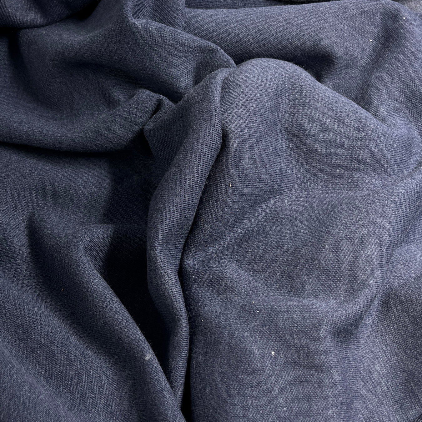 Navy Heather Sweatshirt Fleece 13 Ounce (Made in America) - Remnants