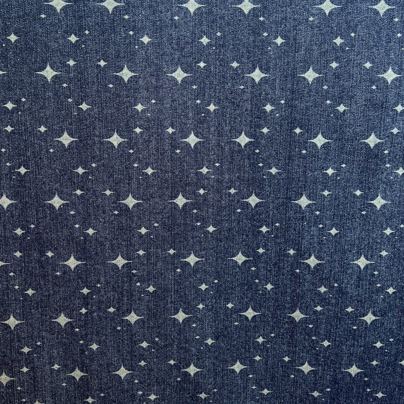 Night of Stars - Custom Laser Etched Denim - Medium Weight Dark Indigo