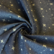 Night of Stars - Custom Laser Etched Denim - Medium Weight Dark Indigo