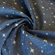 Night of Stars - Custom Laser Etched Denim - Medium Weight Dark Indigo