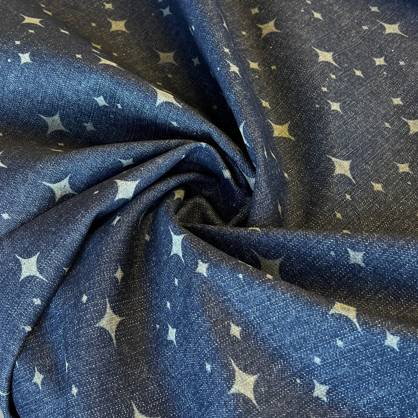 Night of Stars - Custom Laser Etched Denim - Medium Weight Dark Indigo