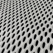 Off-White Football Mesh | SKU 7781 #S108 Contrasted Against Black Background