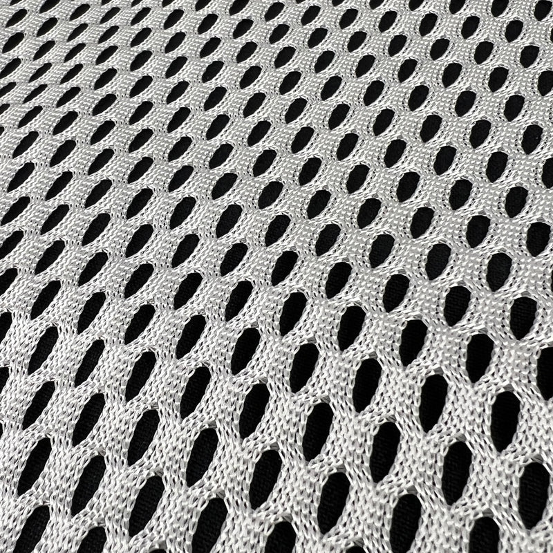 Off-White Football Mesh | SKU 7781 #S108 Contrasted Against Black Background