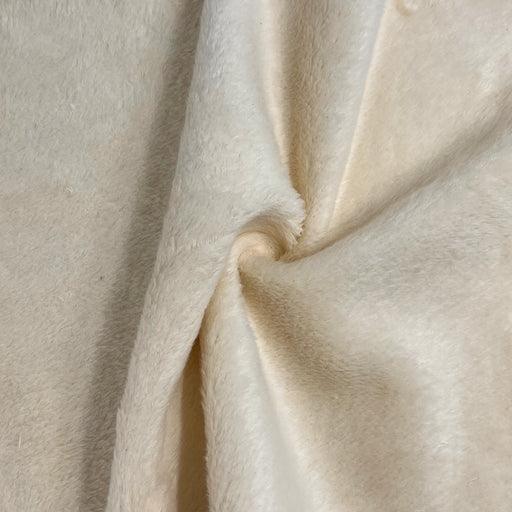 Off-White Polyester Faux Fur