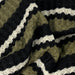 Olive Stripe Waffled Thermal Closeup