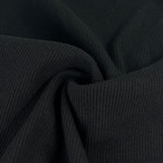 Open-Width Heavyweight Cuffing Rib - 2x2 Black | SKU 7902 #S192