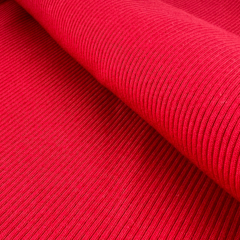 Open-Width Heavyweight Cuffing Rib - 2x2 Red | SKU 7902 #S192