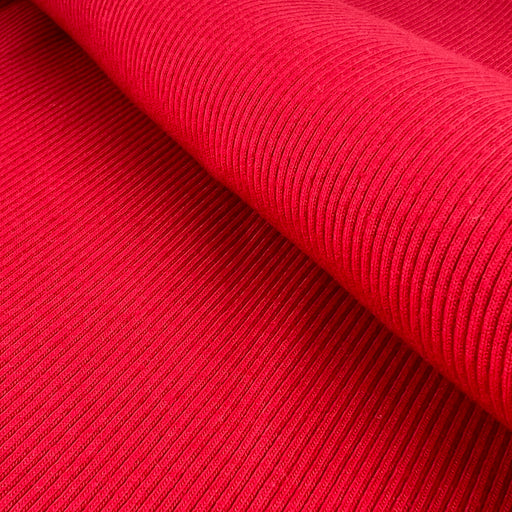 Open-Width Heavyweight Cuffing Rib - 2x2 Red | SKU 7902 #S192