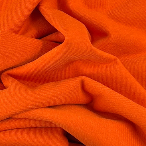 Orange Sweatshirt Fleece Knit Fabric - 11 Ounce