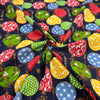 Ornaments - Navy - Polyester/Cotton Christmas Print Shirting | REMNANTS