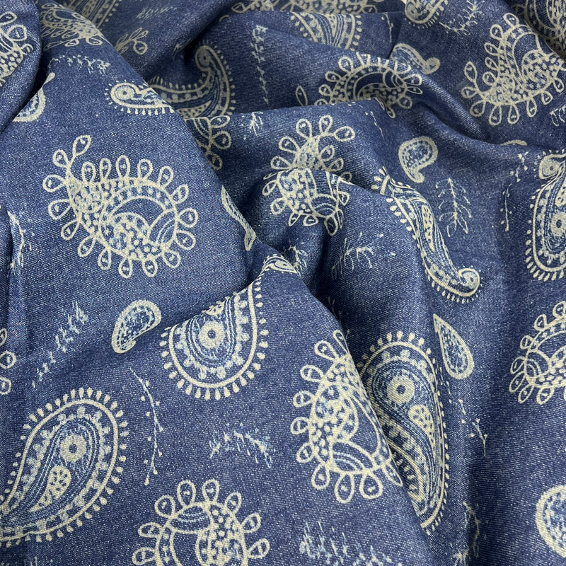 Paisley - Custom Laser Etched Denim - 12 Ounce Indigo | SKU 7913