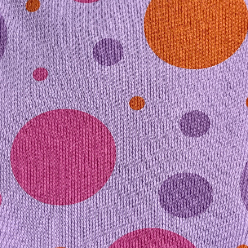 Pink & Purple Dot Printed Rib Knit - 72" Project Ready Pieces