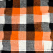 Plaids Cotton Shirting - Orange & Black | SKU 7890 #U103