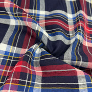 Plaids Cotton Twill-Weave Shirting - Navy & Royal | SKU 7890 #U103
