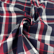 Plaids Cotton Twill-Weave Shirting - Navy | SKU 7890 #U103