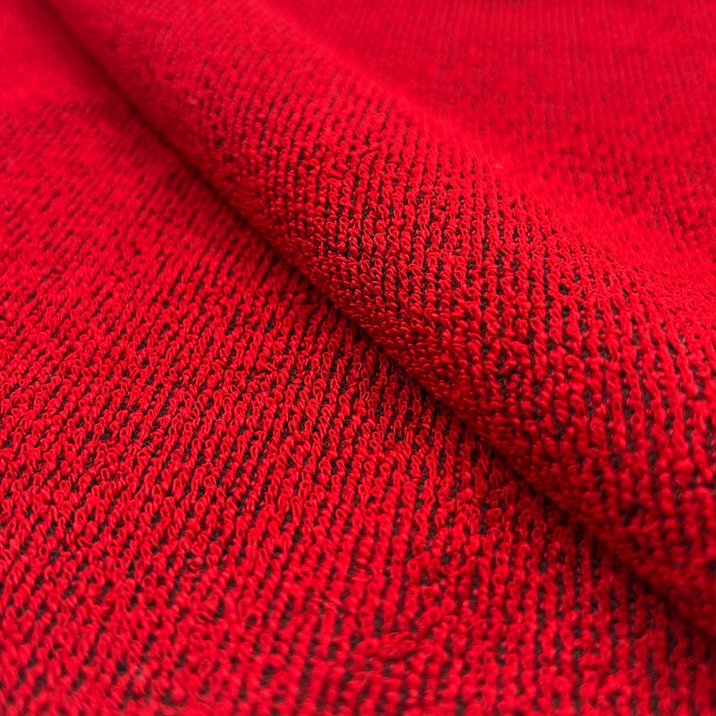 Polyester/Acrylic Vertical Stacked Knitted Terry - Red & Black | SKU 1632 #U173