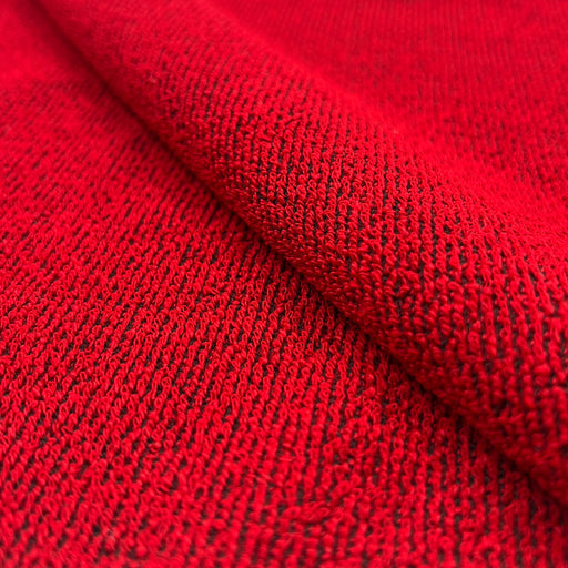 Polyester/Acrylic Vertical Stacked Knitted Terry - Red & Black | SKU 1632 #U173