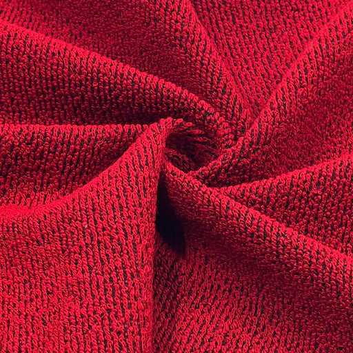 Polyester/Acrylic Vertical Stacked Knitted Terry - Red & Black | SKU 1632 #U173
