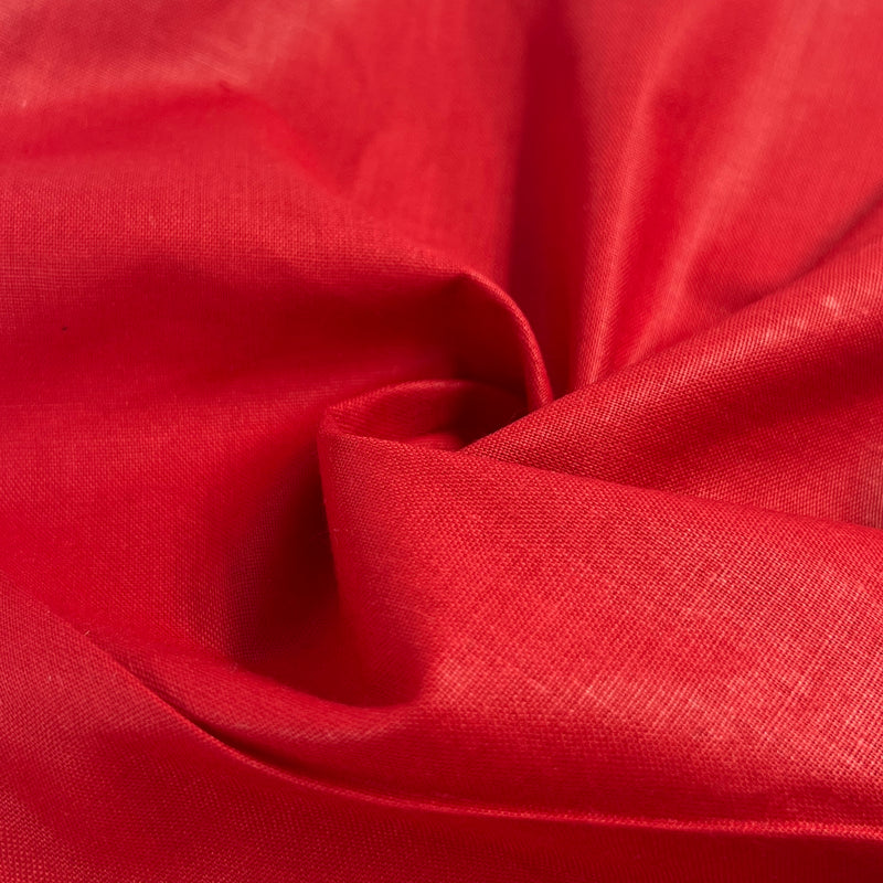 Close-up of red fabric with folds