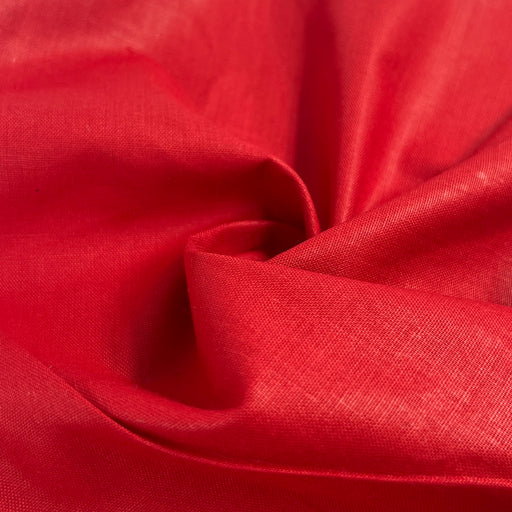 Close-up of red fabric with folds