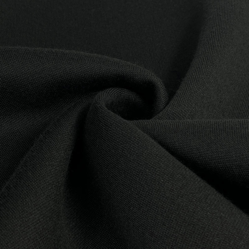 Polyester/Cotton Sweatshirt Fleece - Black | 6624B #S83/95