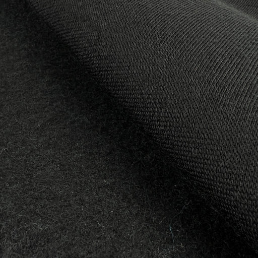 Polyester/Cotton Sweatshirt Fleece - Black | 6624B #S83/95