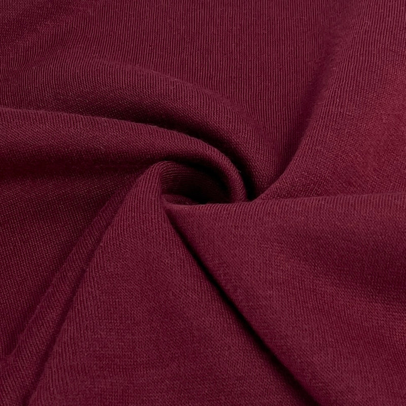 Polyester/Cotton Sweatshirt Fleece - Burgundy | 6624A #S83/95