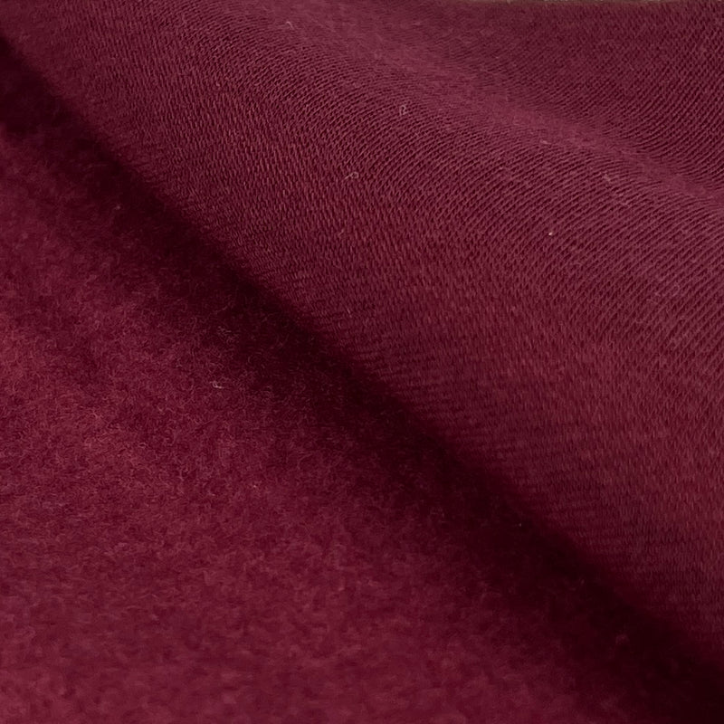 Polyester/Cotton Sweatshirt Fleece - Burgundy | 6624A #S83/95