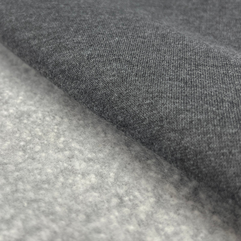 Polyester/Cotton Sweatshirt Fleece - Charcoal Heather | 6624A #S83/95