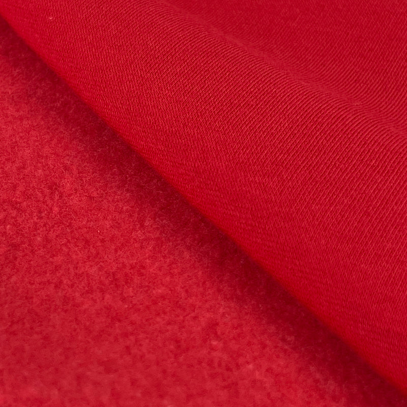 Polyester/Cotton Sweatshirt Fleece - Red | 6624B #S83/95