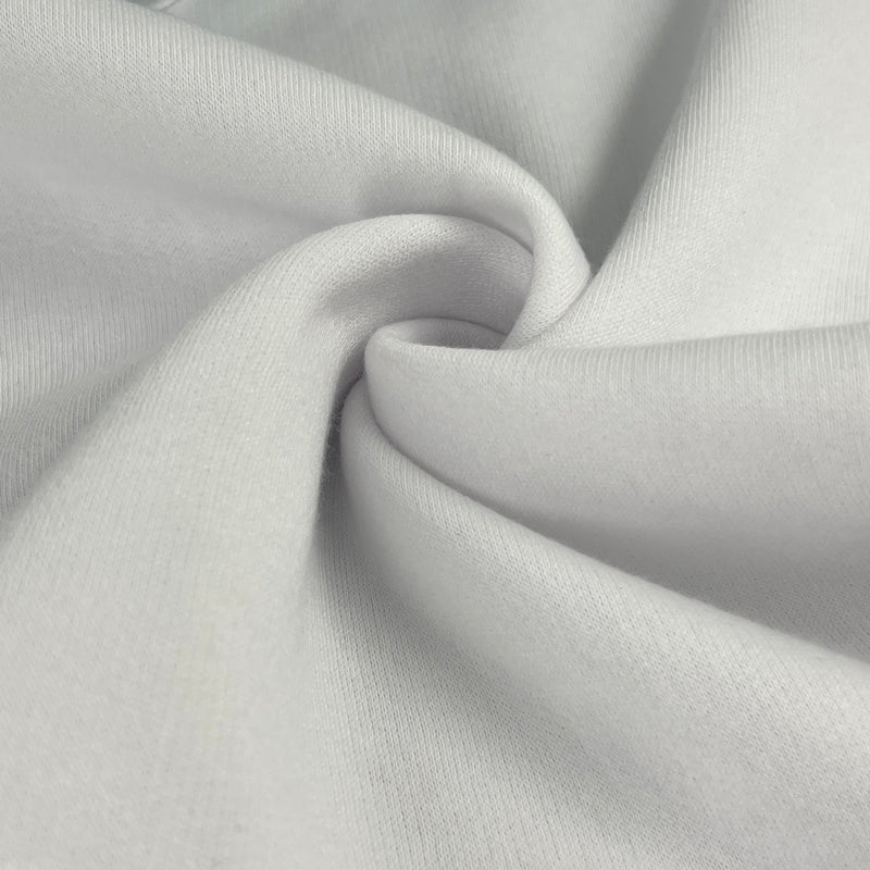 Polyester/Cotton Sweatshirt Fleece - White | 6624C #S83/95