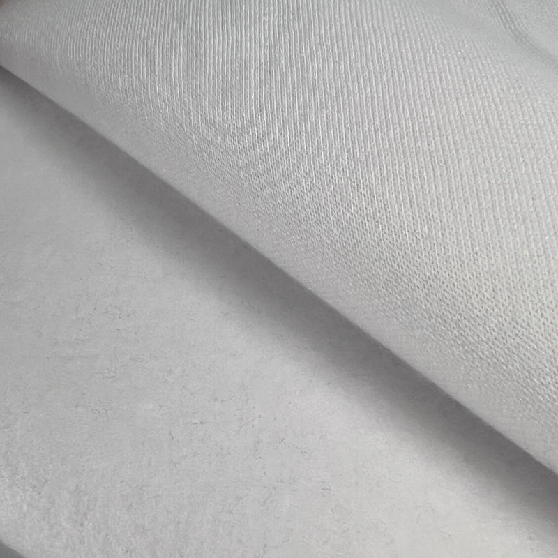 Polyester/Cotton Sweatshirt Fleece - White | 6624C #S83/95