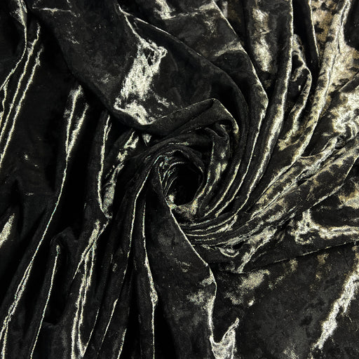 Polyester Crushed Velour - Black