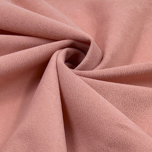 Close-up of suede like moleskin fabric in a dusty pink color