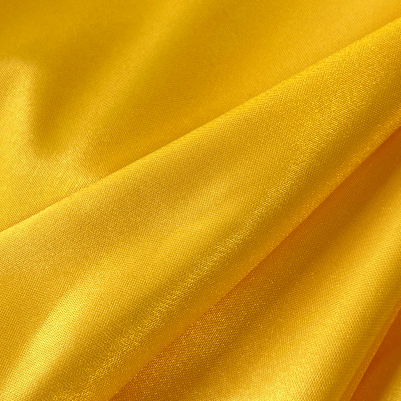 Polyester Solid Dazzle Knit - Yellow - 72" Project Ready Pieces
