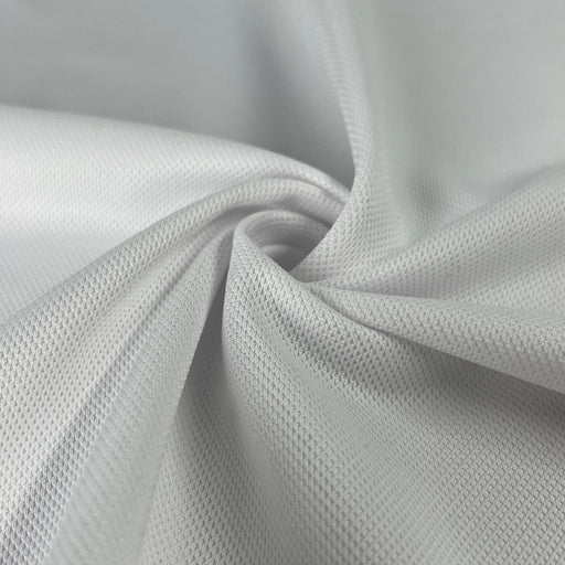 Polyester Stable-Knit Pique - White | 7945 #S139
