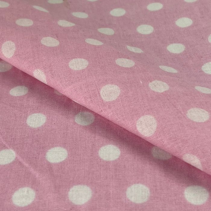 Pink & White Dot Print 100% Quilting Cotton | SKU 7722 #U1