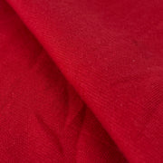 Red Tubular Cuffing Rib Closeup Folded Over