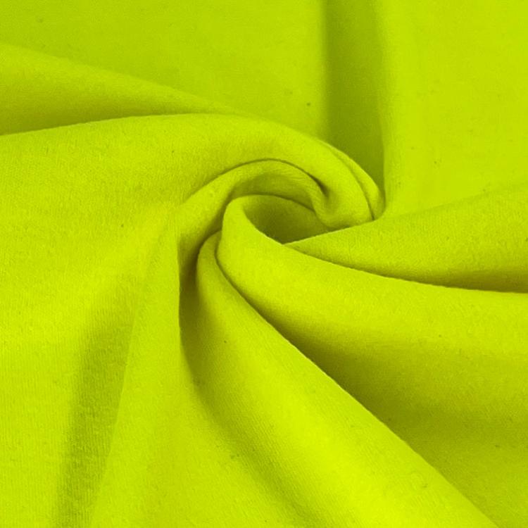 Safety Yellow Cotton/Acrylic Interlock - Made in North America
