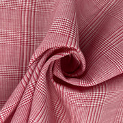 Shirting Weight Houndstooth - Red | 7889 #U103