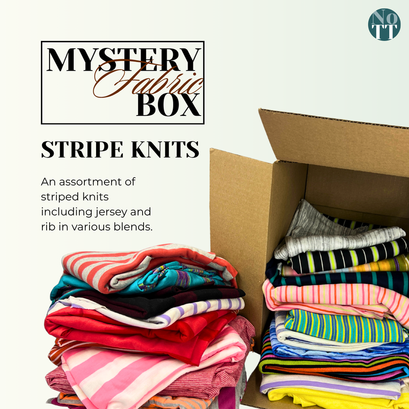 Stripe Knit Mystery Box - 5 × 3-Yard Cuts in Jersey, Rib & More - 15 Yard Box