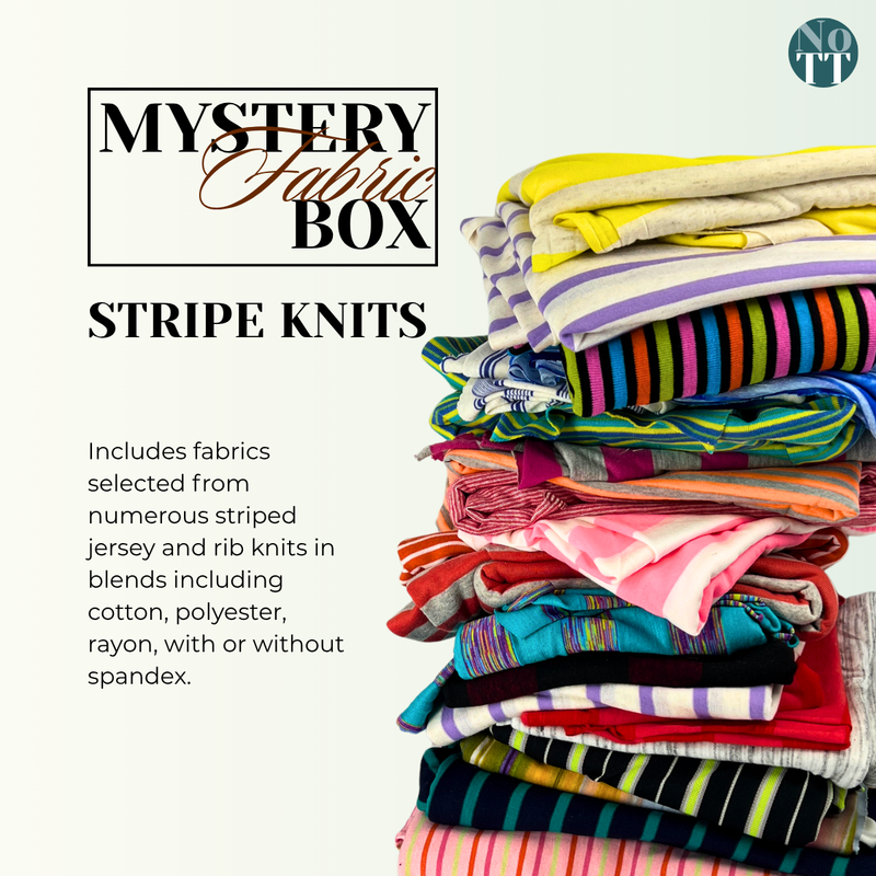 Stripe Knit Mystery Box - 5 × 3-Yard Cuts in Jersey, Rib & More - 15 Yard Box