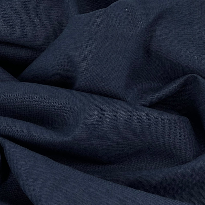 Summer STRETCH Linen Blend - Navy | SKU 7931 #S156