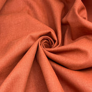 Terracotta on White - Overdyed 10 Ounce Denim - 44" Roll End