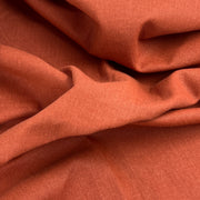 Terracotta on White - Overdyed 10 Ounce Denim - 44" Roll End