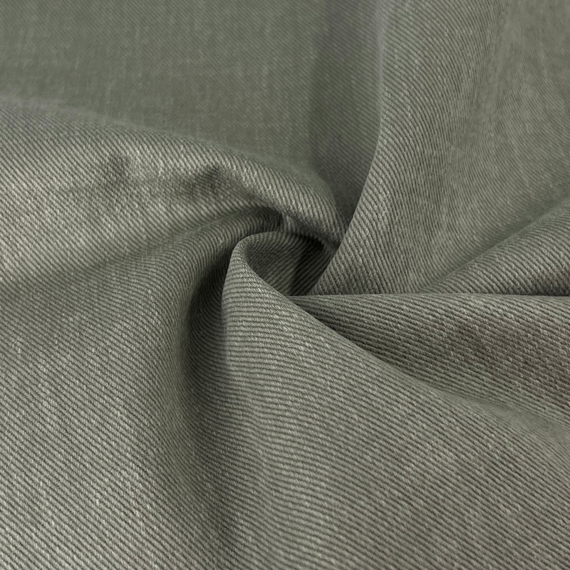 Close-up of gray fabric with a subtle pattern